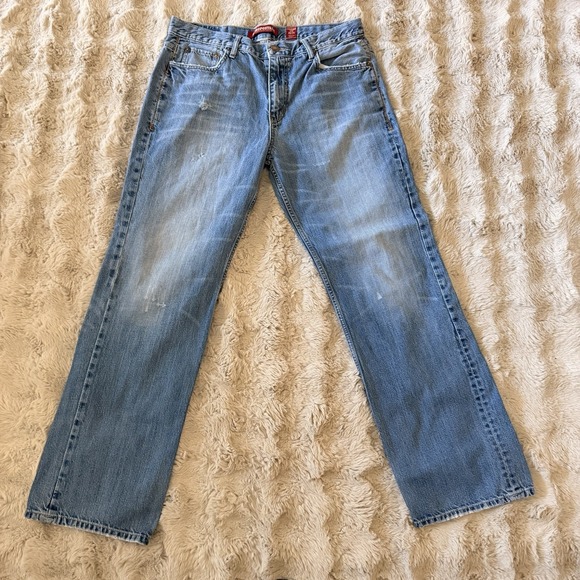 Aeropostale Men's Straight Leg Jeans Light Wash Denim 100% Cotton Size 36x34 - Picture 3 of 14